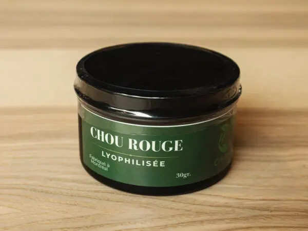 chou rouge lyophilisé