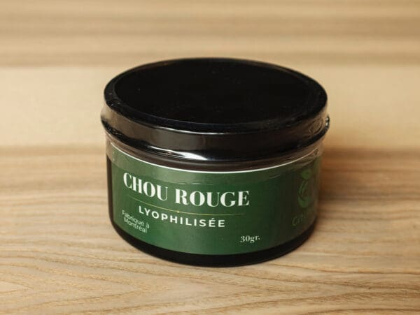 chou rouge lyophilisé